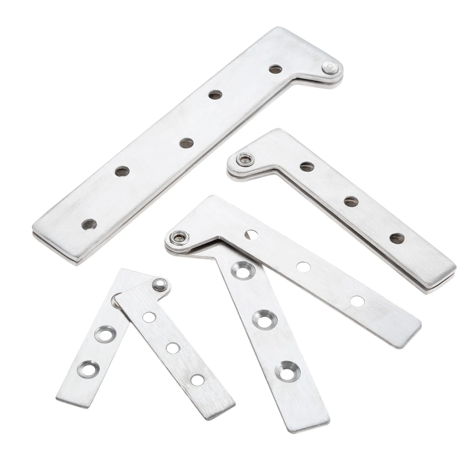 2pcs Pivot Hinges Offset Knife Hinges Inset Door Stainless Steel 360 Degree Rotating