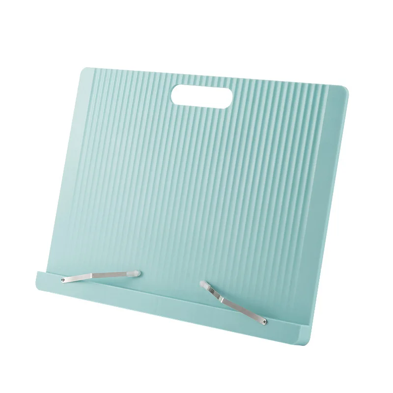 Adjustable Plastic Book Stand for Reading Foldable Desktop Riser for Laptop Textbook - Hands-Free Cookbook Stand with Page Clips 5