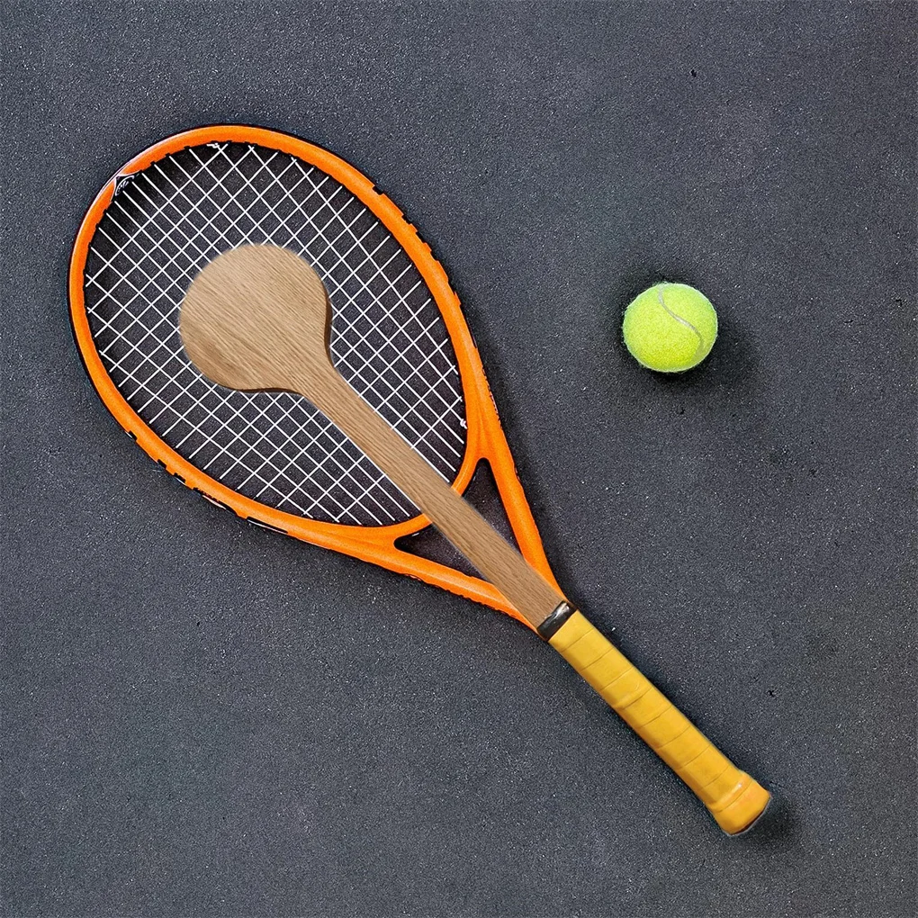 55cm Tennis Sweet Spot Racket Wooden Tennis Spoon Swing Training Racket Accuracy Practice Batting Hitting Equipment