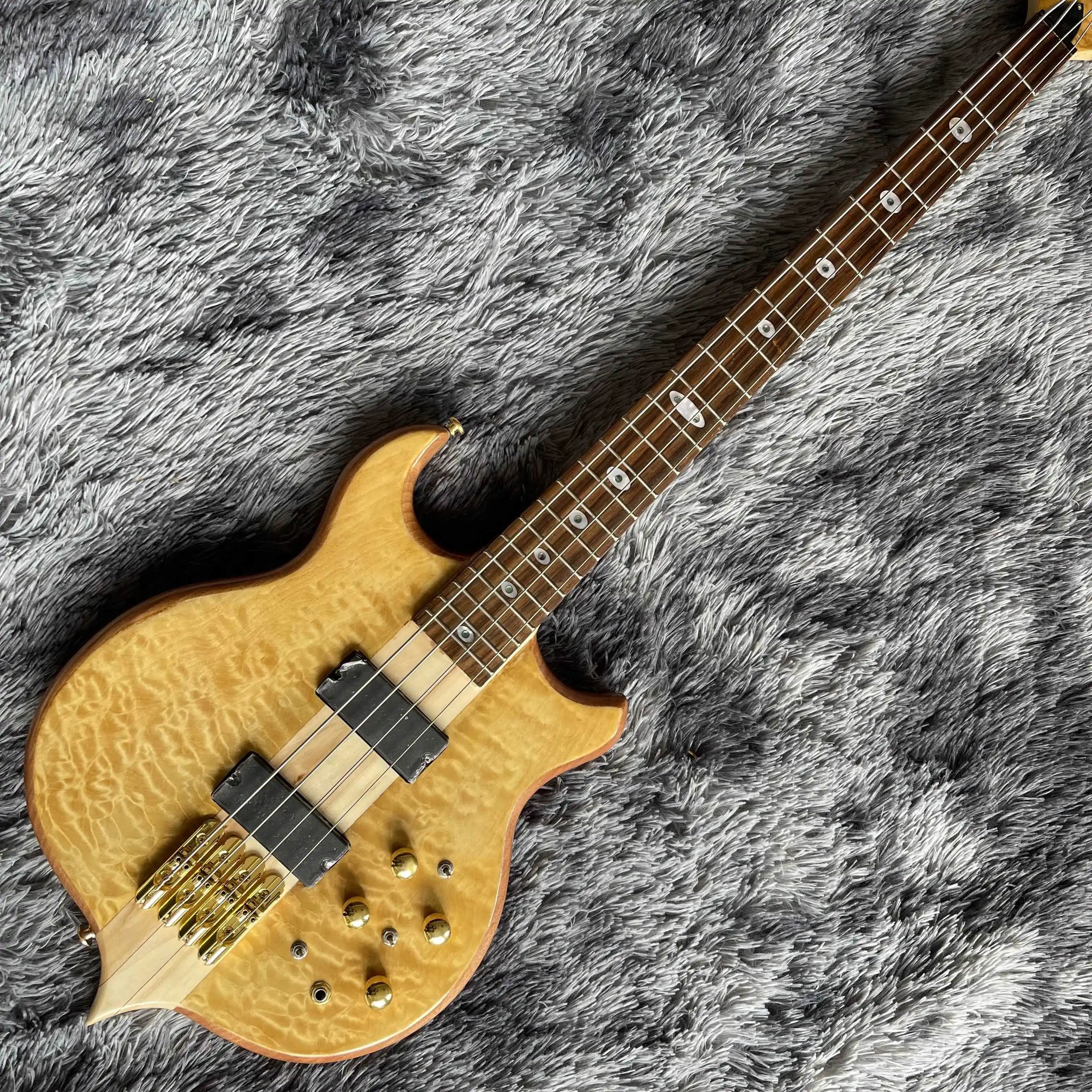 

Free shipping,The original wood color, special-shaped, unique, electric guitar,2022 new pop, high-end custom,