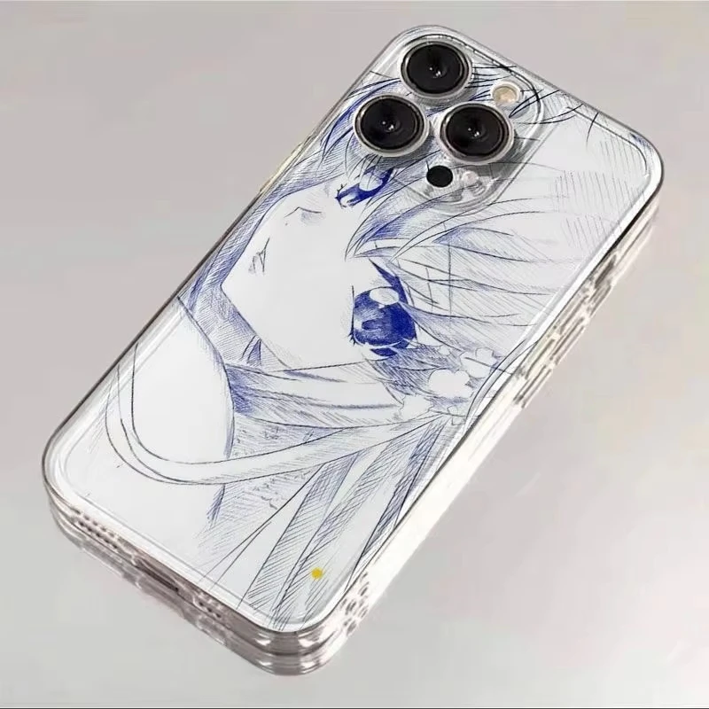Stylish Couple Anime Comic Phone Case - Artistic Design Back Cover