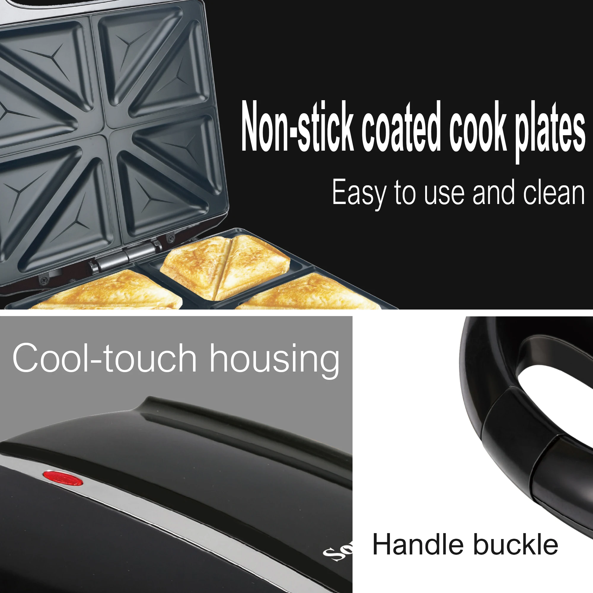 Macchina Per Panini E Colazione 600W – Antiaderente Con Cuociuova, In Alluminio, Per Muffin E Croissant, 220V
