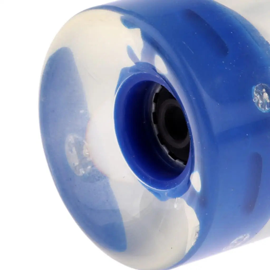 4 Flash Wheels 60 Mm with Core for Longboard Skateboard Pink / Blue / / / Red