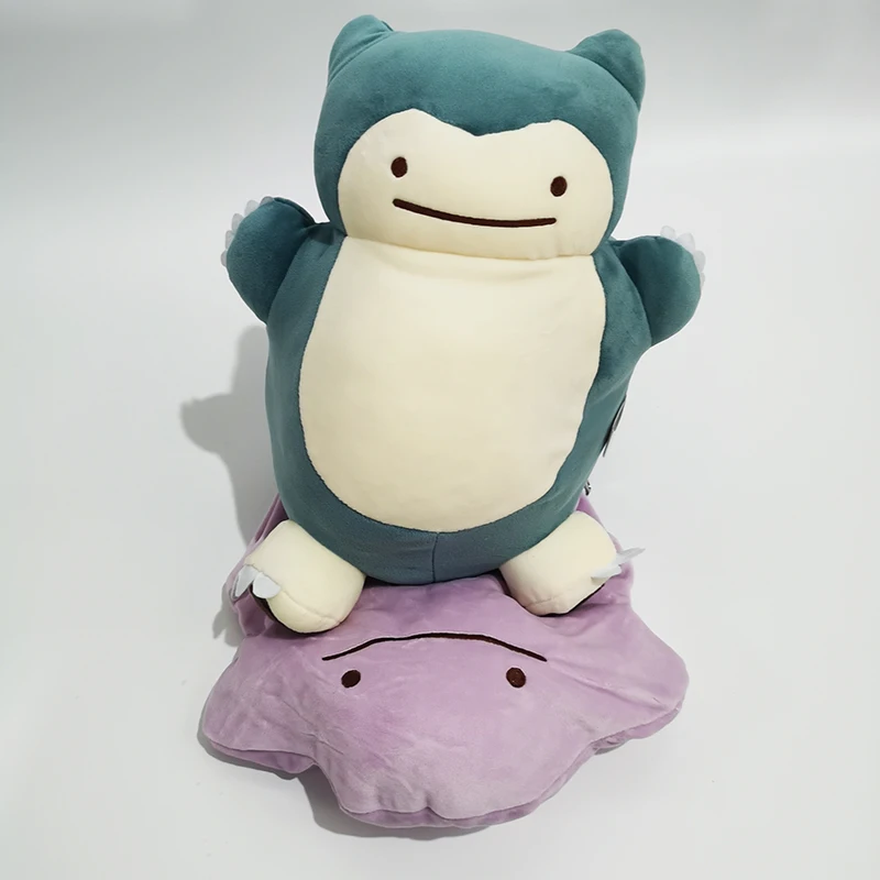 32cm Anime Pokemon Ditto Transform Snorlax Inside-Out Cushion Toys Pillow  Doll Collectible Bedroom Decoration Ornament