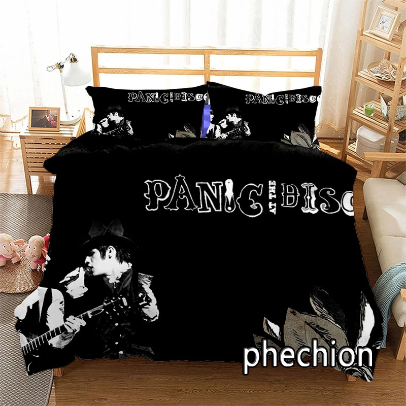 

New Panic At The Disco 3D Print Bedding Set Duvet Covers Pillowcases One Piece Comforter Bedding Sets Bedclothes Bed K605