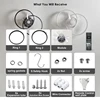 2 in 1 Modern Smart Ceiling Fan Bedroom Ceiling Fan With Light And Control Living Room Restaurant Decor Dimmable LED Ceiling Fan 5
