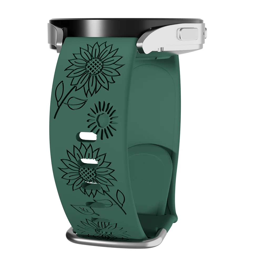 Sunflower Engraved Silicone Band - Universal Fit