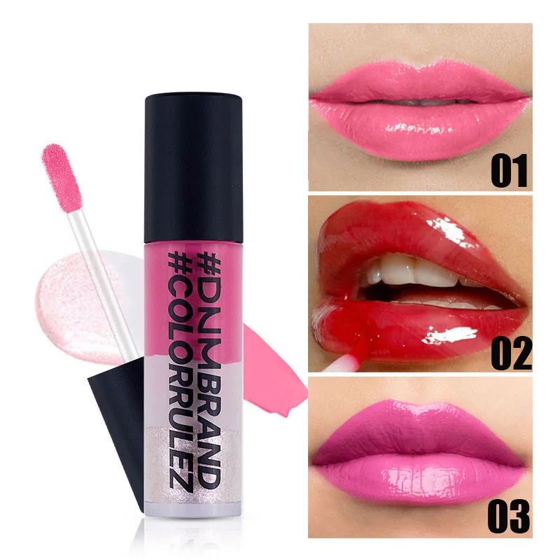 

Makeup three-color ice cream color lip gloss three-layer color lip glaze lipstick new product lasting moisturizing lip makeup