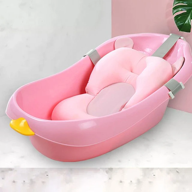 Almohadilla de bañera para bebés, almohada de baño plegable para niños,  cojín de bañera antideslizante, alfombrilla de asiento para niños pequeños,  cojín de ducha portátil para niños - AliExpress