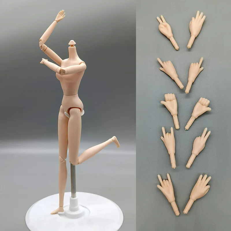 메이크업 인형 머리 또는 신체 관절 이동식 DIY 인형 모델, 어린이 소녀 인형 장난감 선물, 액션 피규어 모델 드로잉 스케치, 30cm