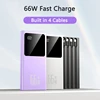 30000mAh Power Bank 66W Super Fast Charging PowerBank for iPhone 16 Samsung Xiaomi Mi Portable Charger Built in Cable Poverbank 3