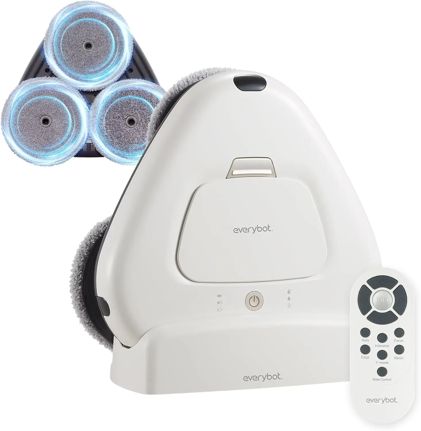 Three-Spin Robot Mop-Ultra Quiet Smart Mopping Robot Cleaner Only Powerful Stylish 3 Spin Wet Mop for Hard Floor &