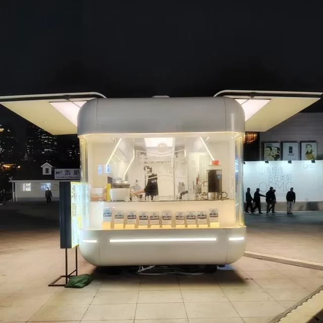 รถขายอาหารเคลื่อนที่แบบใหม่ ปี 2025 รถขายกาแฟ รถขายเบอร์เกอร์ เฟรนช์ฟรายส์ ไอศกรีม พร้อมครัวครบชุด 1