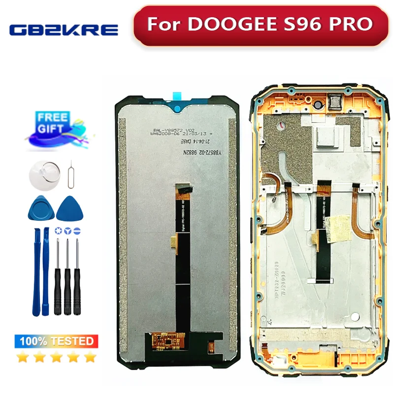 6,22 дюймов для оригинального ЖК-дисплея DOOGEE S96 Pro с рамкой + фотостекло 5 5 дюймов для оригинального oukitel wp5 жк дисплей детали для замены инструмент для oukitel wp5 pro lcd