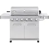 Monument Grills 77352 6-Burner Stainless Steel Cabinet Style Propane Gas Grill with Knob Controls, Side Burner 1