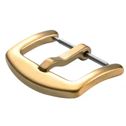 Sophisticated Stainless Steel Watch Buckle - Silver & Black Finish (Gold - 24mm)