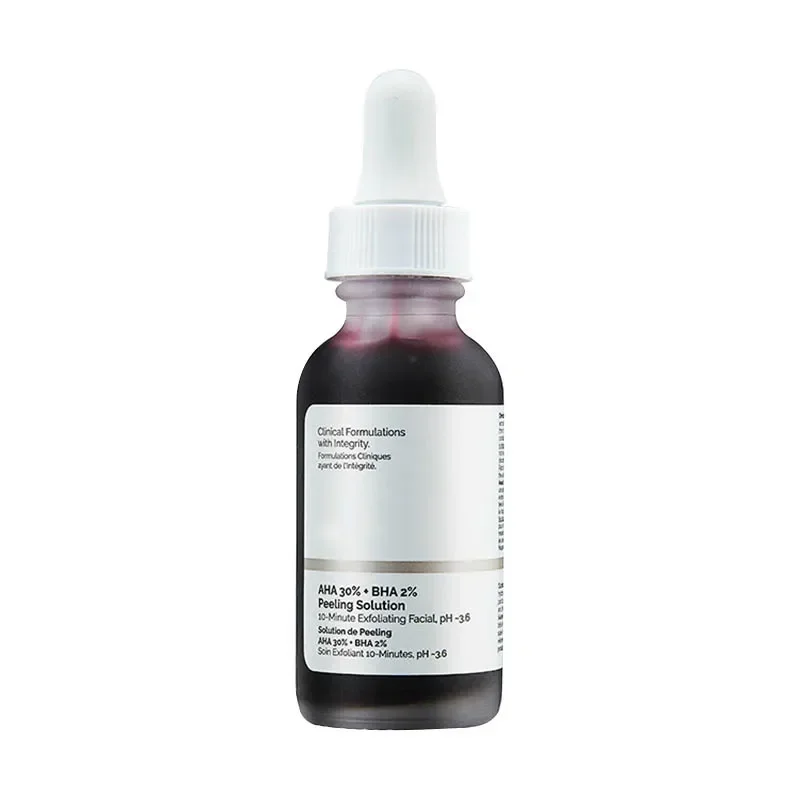 30ml AHA 30% + BHA 2% Face Makeup Peeling Solution Shrinking Pore Serum Repair Hyaluronic Acid Skin Care