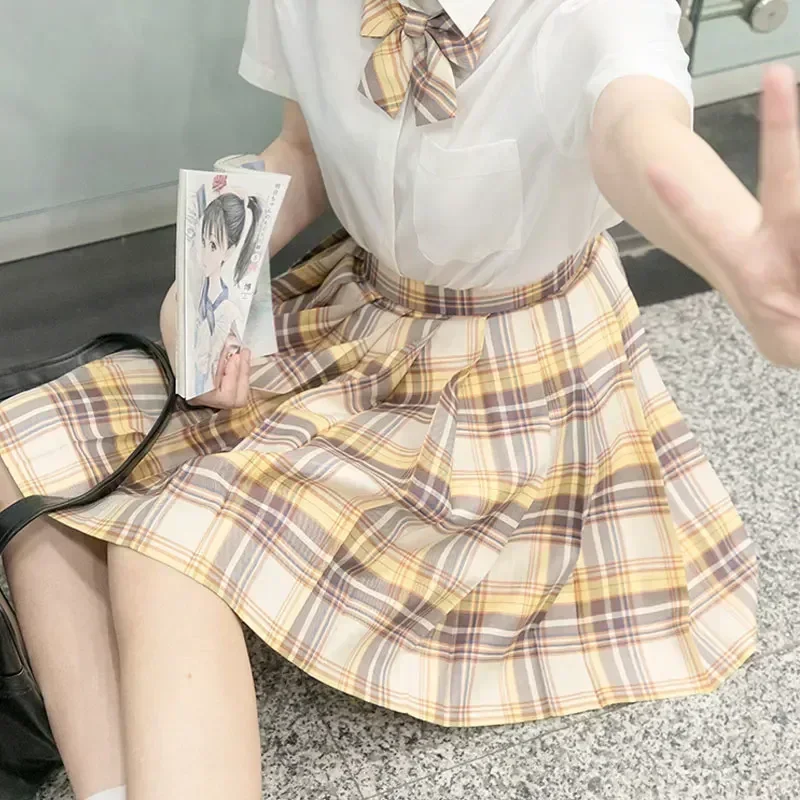 Japanese Student Short/Long Sleeve Sexy Jk Set School Uniform School Clothes Pleated Skirt Girl Seifuku Dress Cosplay Schoolgirl 4