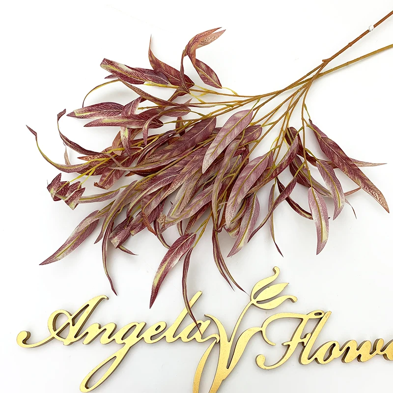 Elegant Willow Leaf Artificial Floral Branch for Decorative Display and Events