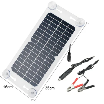 Caricatore per pannelli solari 12V per auto, moto, monopattini, portatile, pannello solare, caricabatteria per auto, manutenzione efficiente della batteria