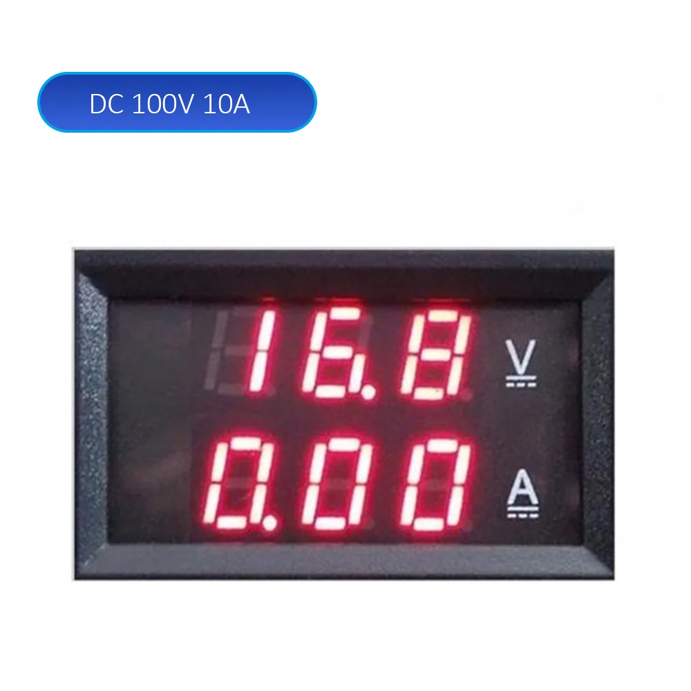 push force gauge DC 100V 1A 10A 50A 100A Voltmeter Ammeter Blue + Red LED Amp Dual Digital Volt Meter Gauge Car Motocycle Voltage Current Meter clothing measuring tape Measurement & Analysis Tools