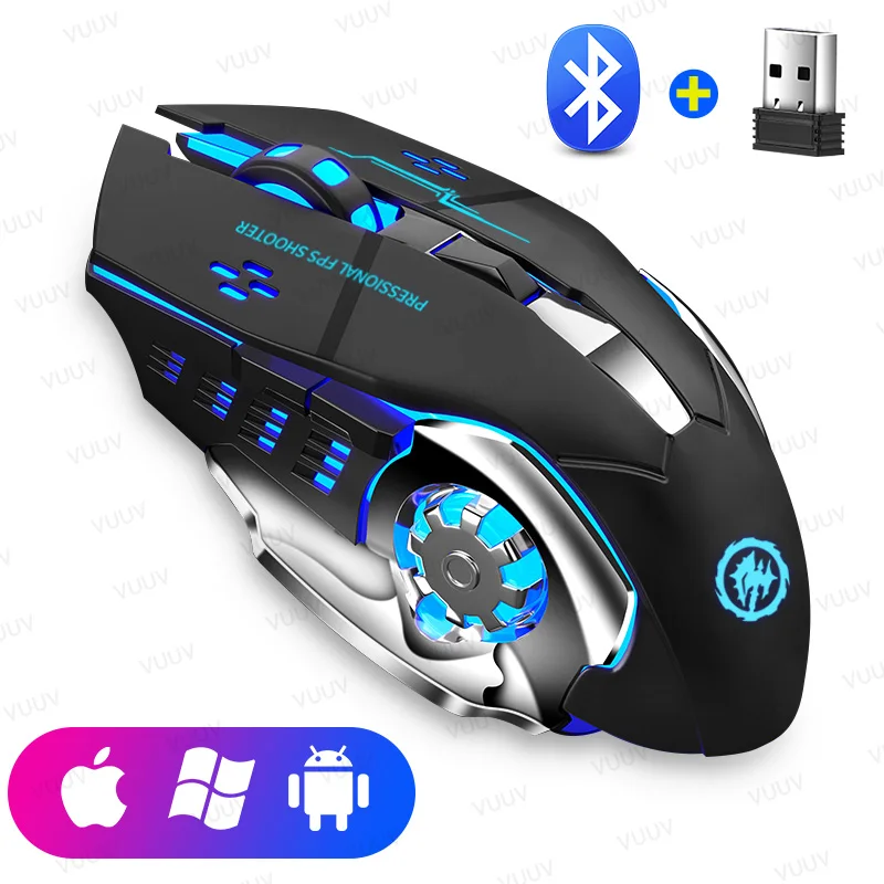 Wireless Rechargeable Backlit Bluetooth Mouse