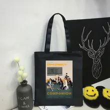 

1Pcs Kpop ENHYPEN New Album ANSWER Canvas Bag Cartoon Print Shopping Bags Fashion Casual Pacakge Hand Bag Gifts Fans Collection