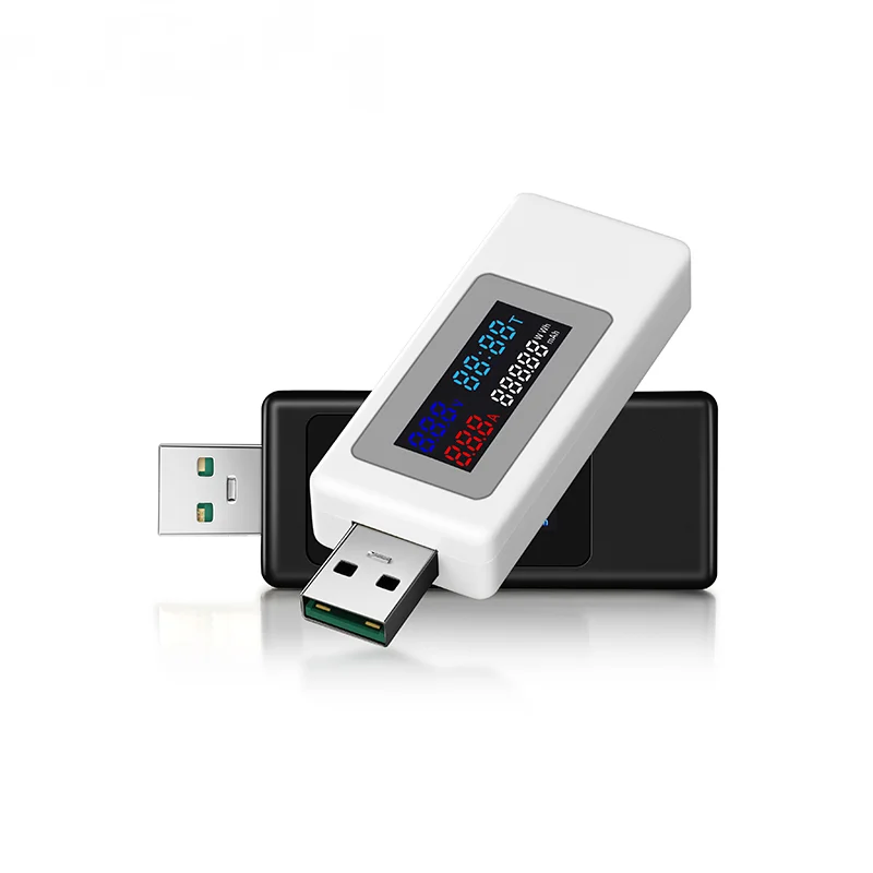 6 In 1 USB Tester Current Voltage Meter Power Voltmeter Detector Capacity Tester Ammeter Mobile Power Detect Power Bank Charger 