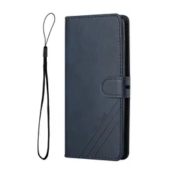 Luxury Leather Flip Wallet Cover for Reno 13 5G (Blue)