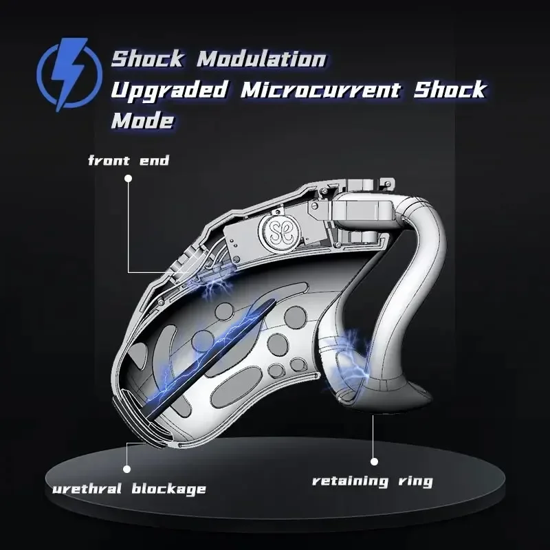 Male Chastity Cage Remote Control 9 Shock Modes Lightweight ABS IPX6 Waterproof 3 Sizes Rings Removable Urethral Plug penis chastity cage chastity lock sex toy