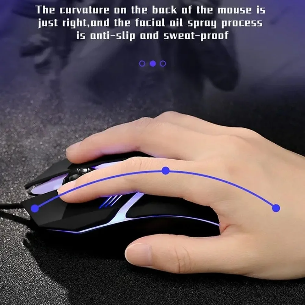 USB RGB 호흡 조명 효과 게임용 마우스 유선 마우스 전문 광학 유선 마우스 컴퓨터 노트북 PC 홈 오피스용