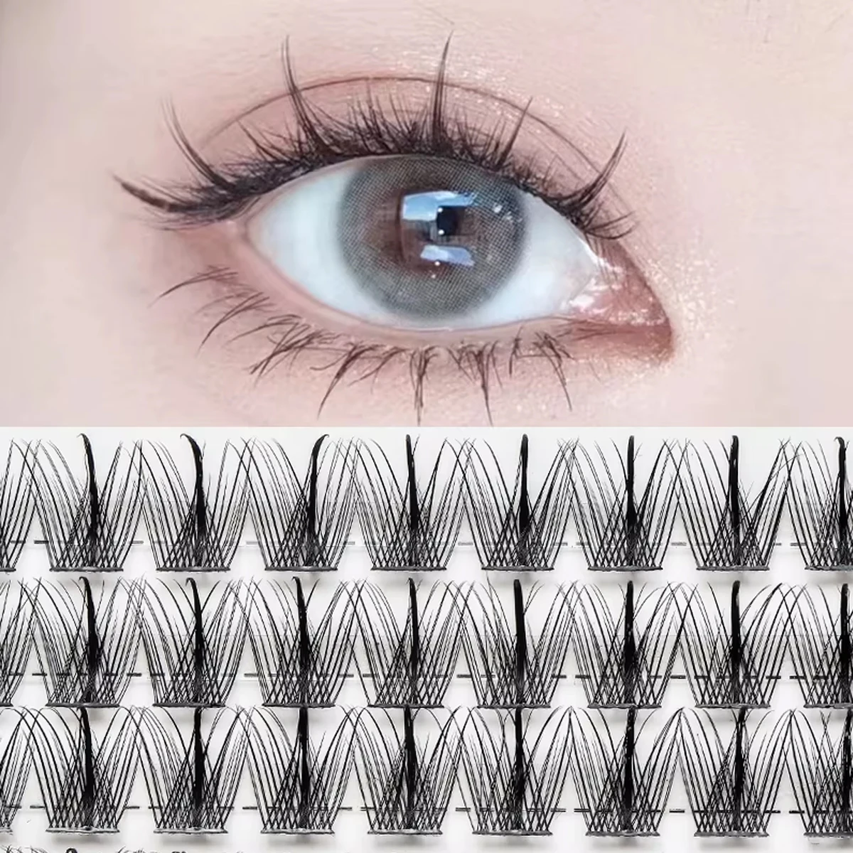 1/30/320pcs Natural False Eyelashes Cruelty Free Suitable For Daily Wear Diy Eyelash Extension Single Eyelash Cluster false eyelashes
