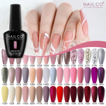 NAILCO 15ml Smalto Gel Color Nude Senza HEMA e TPO, Smalto Semipermanente, Smalti Ibridi UV, Vernice, Lacca