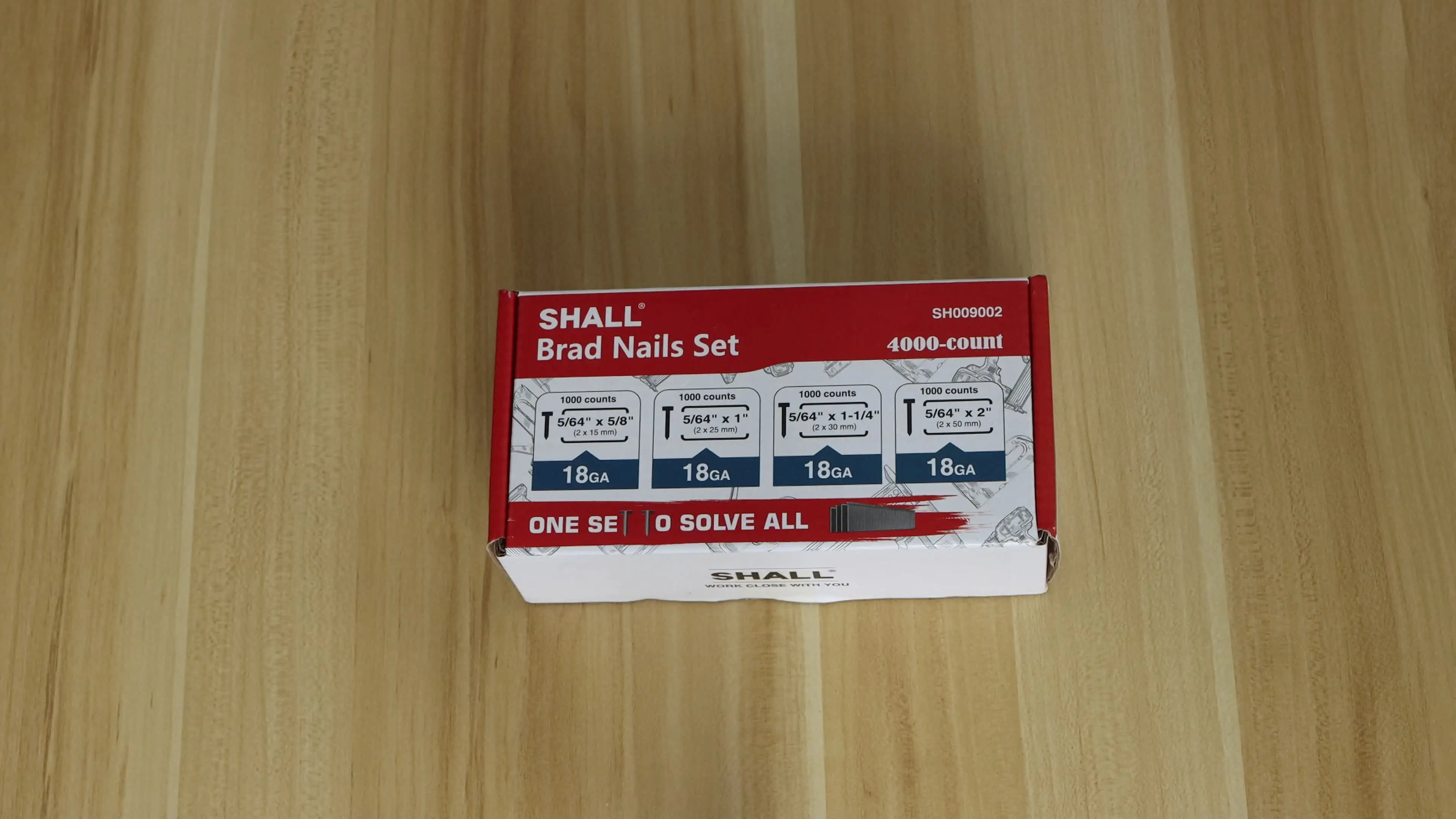 thumbnail interactive-video image 1 of SHALL 18 Gauge Brad Nails Assortment - 4000 Count Mixed Sizes (2", 1-1/4", 1", 5/8") 1 of 5