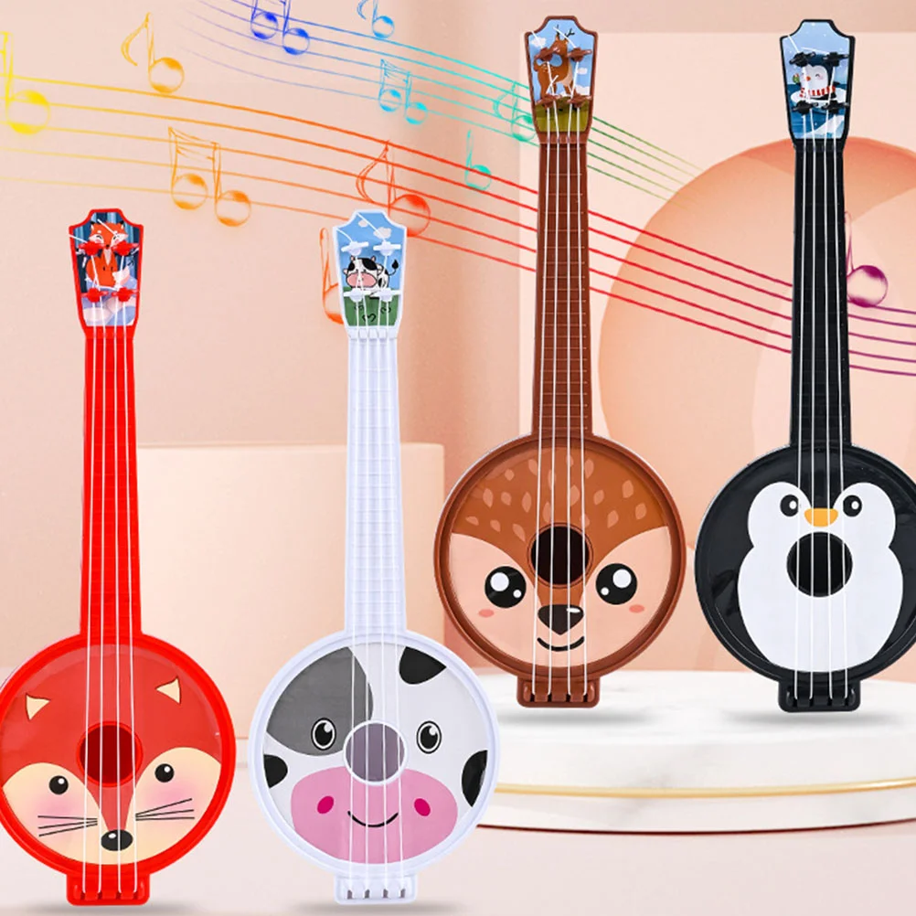 2 Pcs Toddle Ukulele Toy Guitar Beginner Mini Kids Toys Banjo Kids