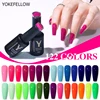 YOKEFELLOW 2022 New Color 10ML Nail Gel Polish Semi Permanent Gel Varnish Base Top Coat 122 Soak Off Colors Organic Nail Varnish 1