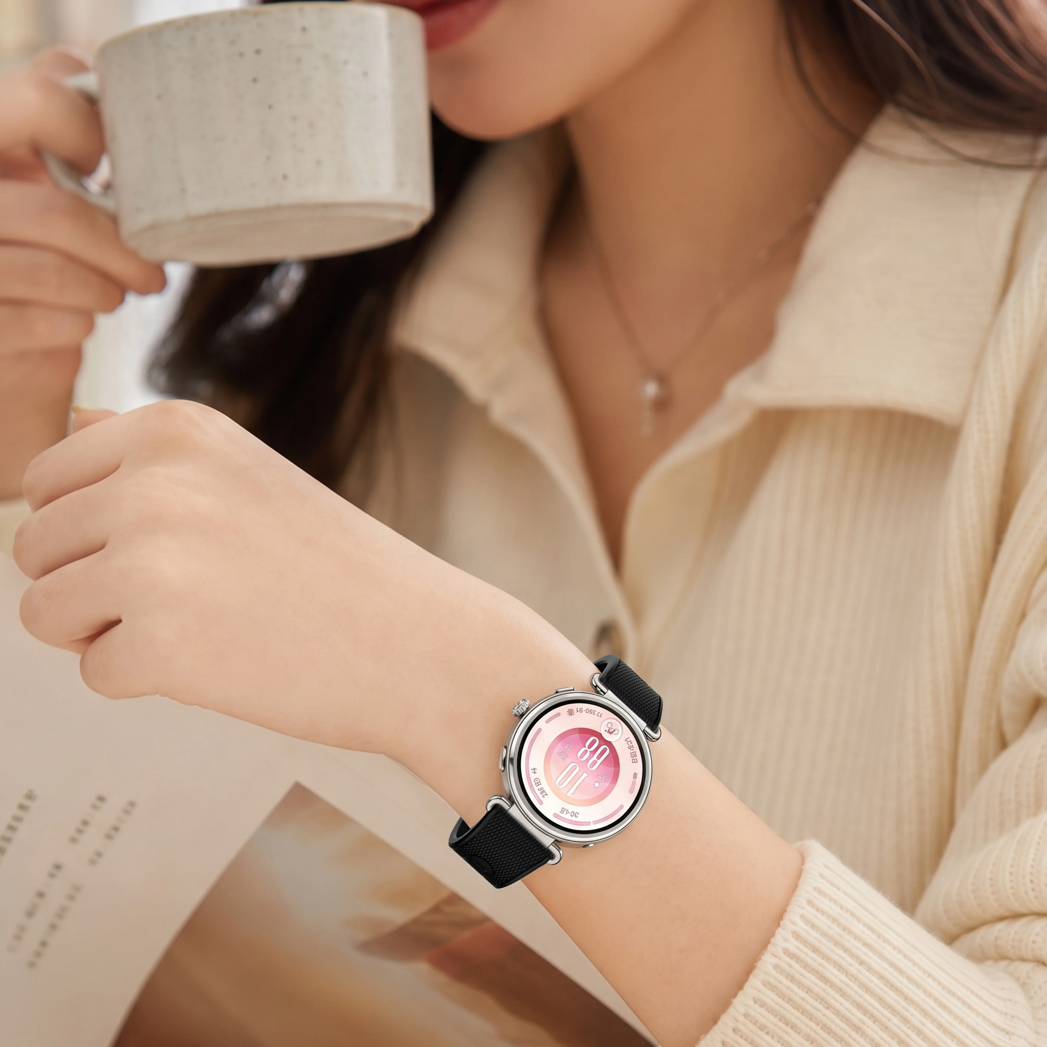 Premium Silicone Strap for 41mm Smartwatch - 18mm Wristband Bracelet Accessories