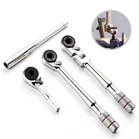 Jeu de clés à cliquet Geinxurn 1/4 pouce, conception multi-angle, kit d'outils de réparation manuels portables, pour espaces confinés et réparations quotidiennes 1