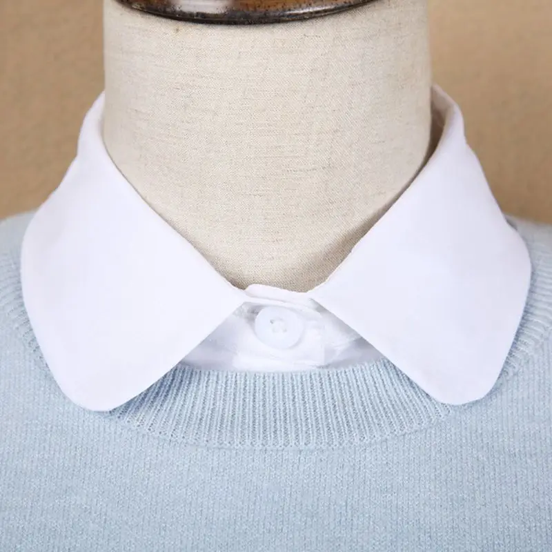 

Women Adult Detachable Adjust Lapel Shirt Fake Collar Fashion Solid Color False Drop shipping
