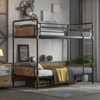 2 IN 1 Metal Bunk Bed Twin Over Twin, Convertible Twin Bunk Beds Into 2 Individual Twin Size Bed for Kids Adults 1