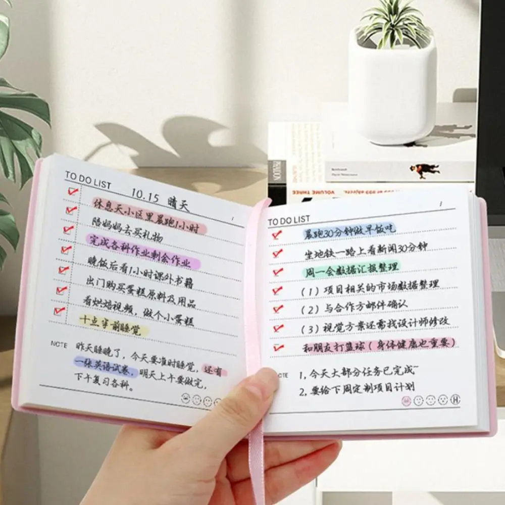 시간 관리 365일 플래너 휴대용 학습 일정표 일일 플래너 메모 작성 할 일 목록 노트북 학교 사무용품