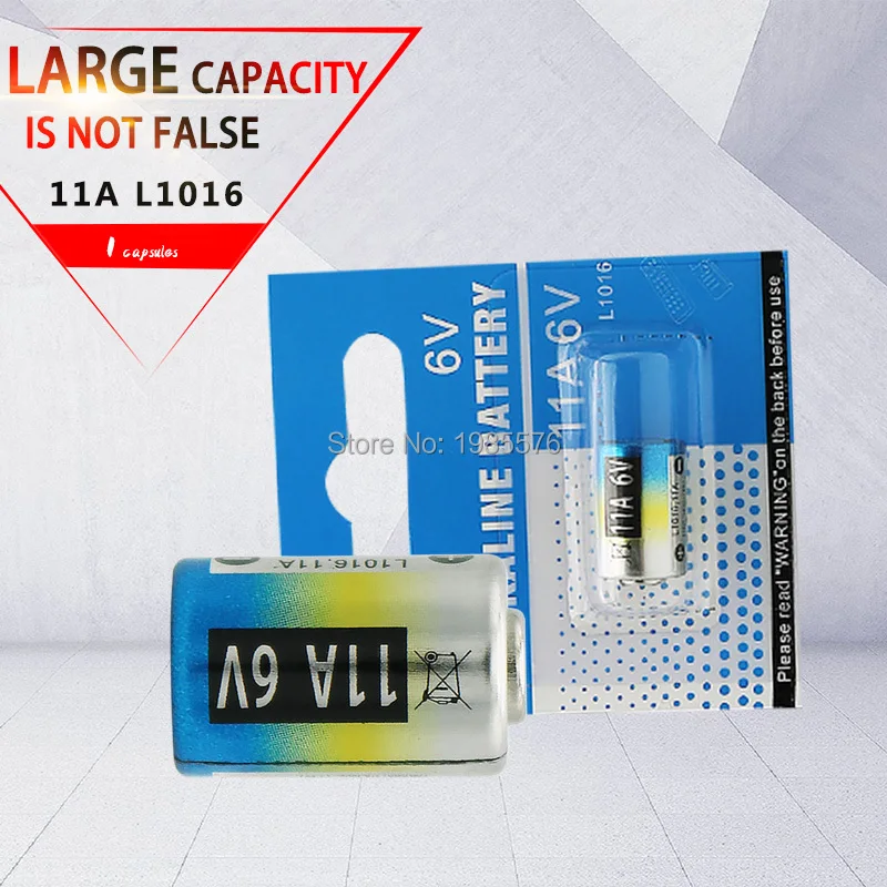 6V 11A L1016 MN11 alkaline dry batteries 1pcs E11A A11 WE11 CX21A for Keyfob Remote Alarms alkaline battery disposable battery