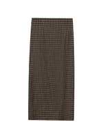 TFMLN Fashion Women Plaid Straight Midi Skirt High Waist Slimming Long Skirt Vintage Chic Pleated Trendy Side Zipper Dress - Image 3