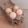 Grids Kraft Pulp Egg Cartons Chicken Eggs Tray Egg Containers Refrigerator Empty Egg Storage Box 6