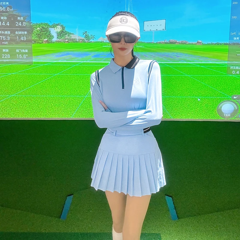 Autumn New Golf Women's Long Sleeve Polo Shirt Anti Wrinkle, Wear Resistant, High Quality, Versatile, Outdoor Leisure Sports