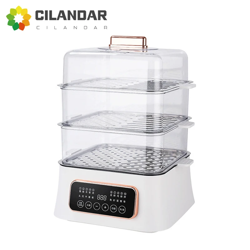 Household multi-layer steaming pot steaming and stewing integrated electric stir fry pot multifunctional with function