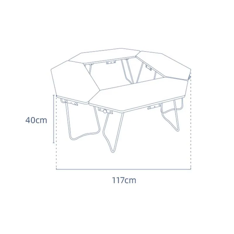 Outdoor Stainless Steel Foldable Camping Table for Barbecue Campfire multifunctional portable splicing combination round camping table