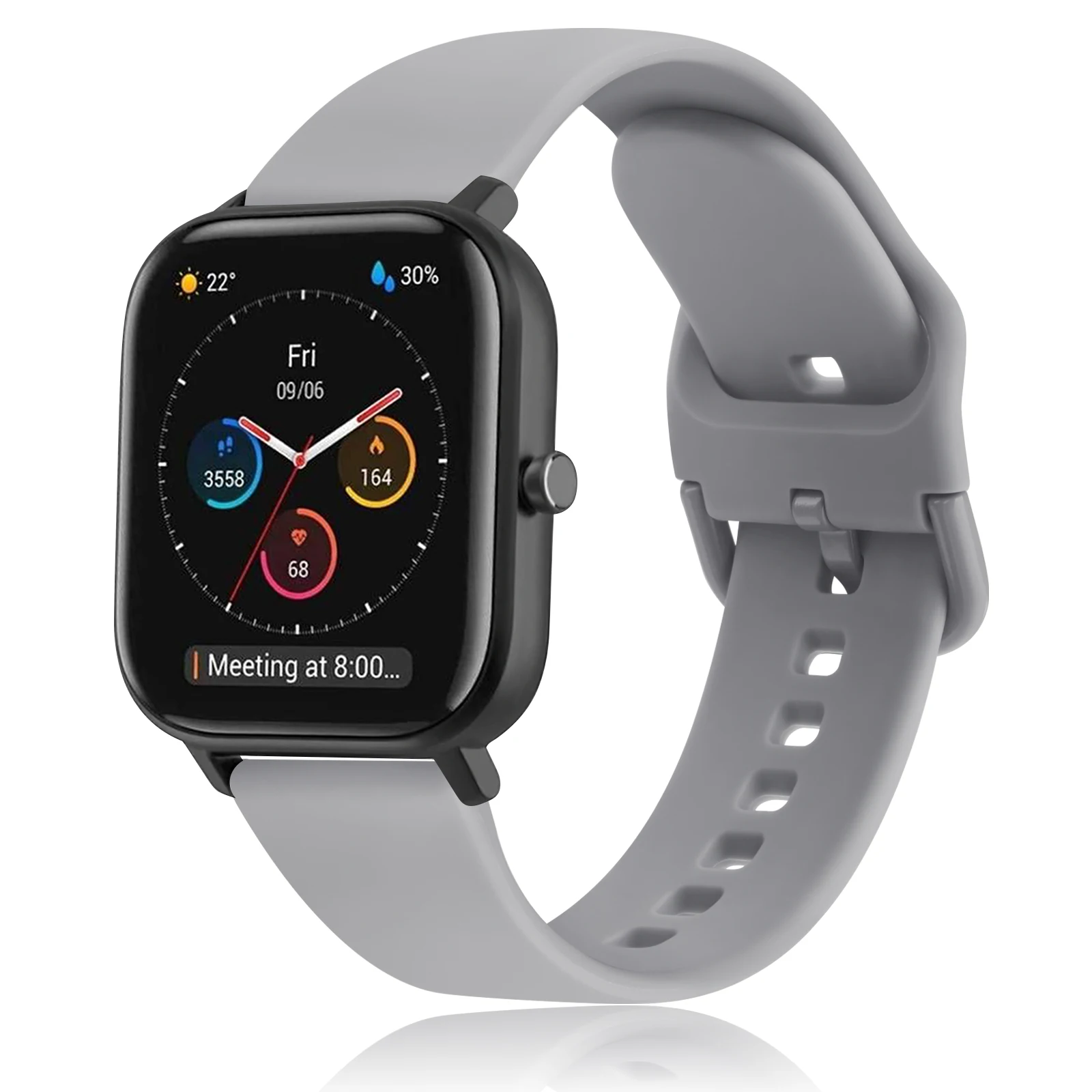 Versatile Silicone Watch Band - 20mm/22mm Adjustable Strap