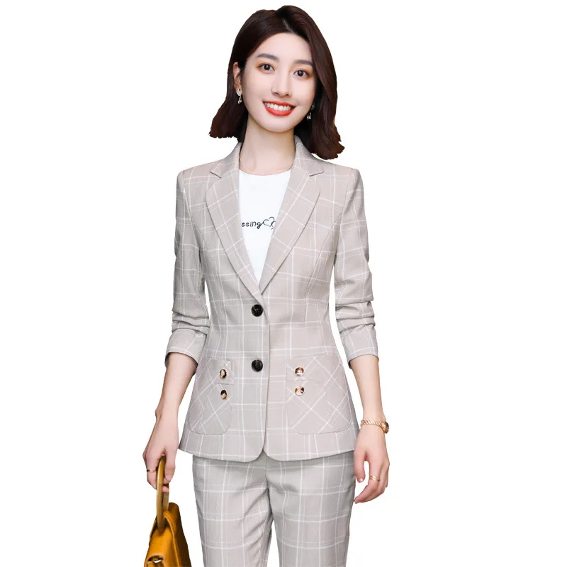 PremiumWomensBlazerPants2PieceSet2022NewSpringAutumnElegant