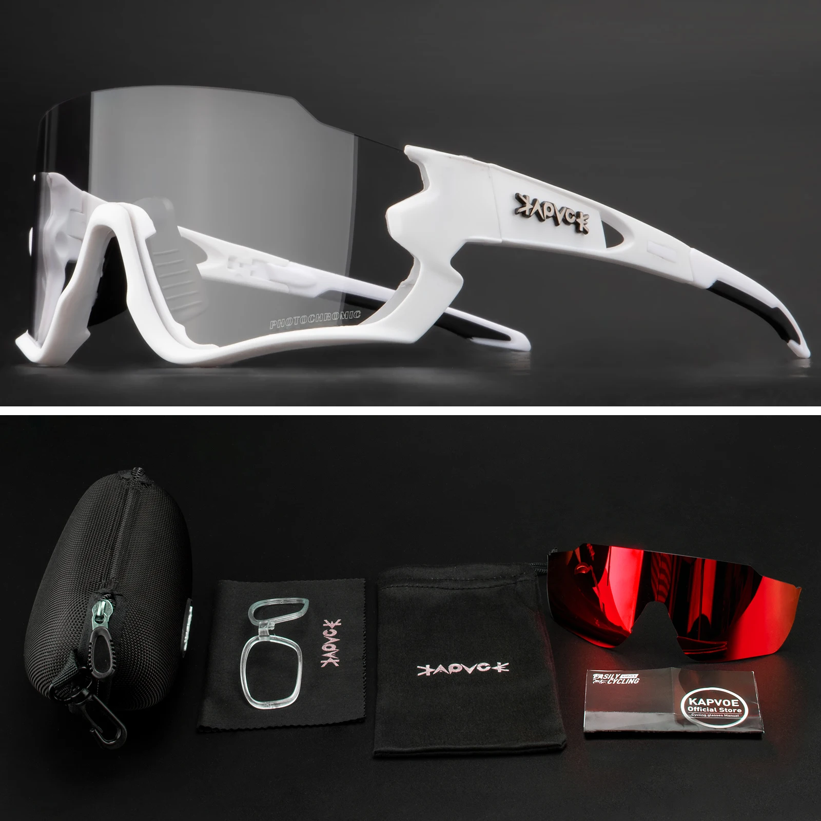 Kapove UV400 Women Sports Camping Sunglasses Outdoor Photochromatic